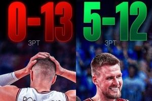 适应FIBA三分线！波津前三场三分13中0 今日比赛12中5